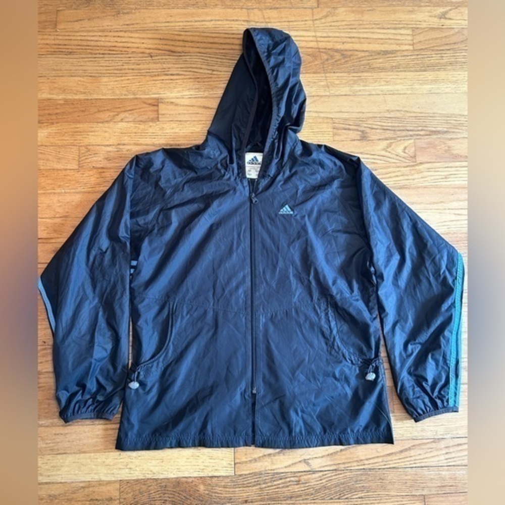 Vintage Adidas Windbreaker Navy Blue Large